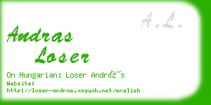 andras loser business card